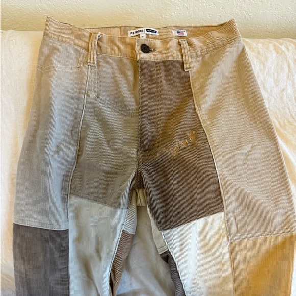 RE/DONE upcycled corduroy patchwork pants - made from vintage fabrics - Picture 3 of 5
